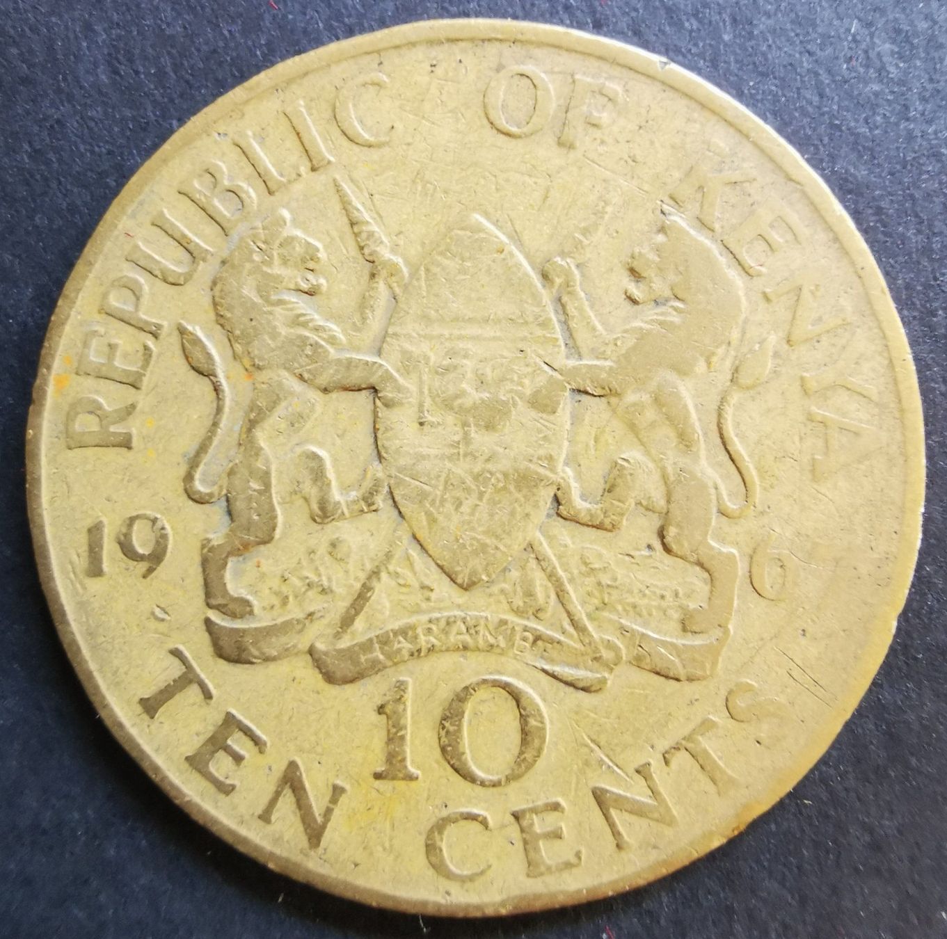 Tutti le monete: P52 Kenya 10 cents 1967 – Usato da Cousset venduto da Patricio77