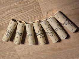 Serie 2 Rappen-Rollen 1963 - 1974 komplett - 350 Münzen