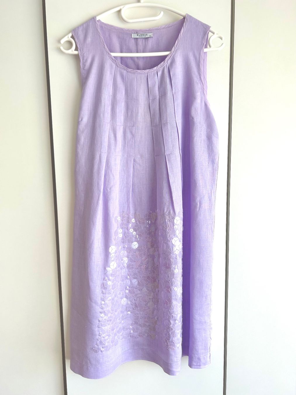Vestiti: Wunderschönes fliederfarbenes Sommerkleid, Leinen – Usato da Bern venduto da Smile-2707