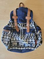 Rucksack mit Kordelzug im Elefanten-Design dunkelblau