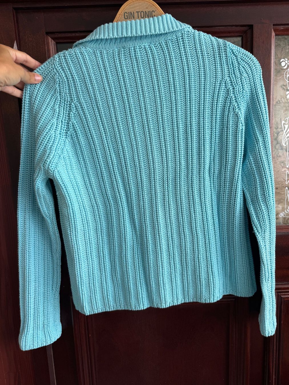 Giacche: Passport Strickjacke Cardigan Türkis – Usato da Obfelden venduto da cesarina10 3