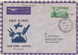 Sonderflug Swissair New York - Zürich 1948, nur 30 Stk. !