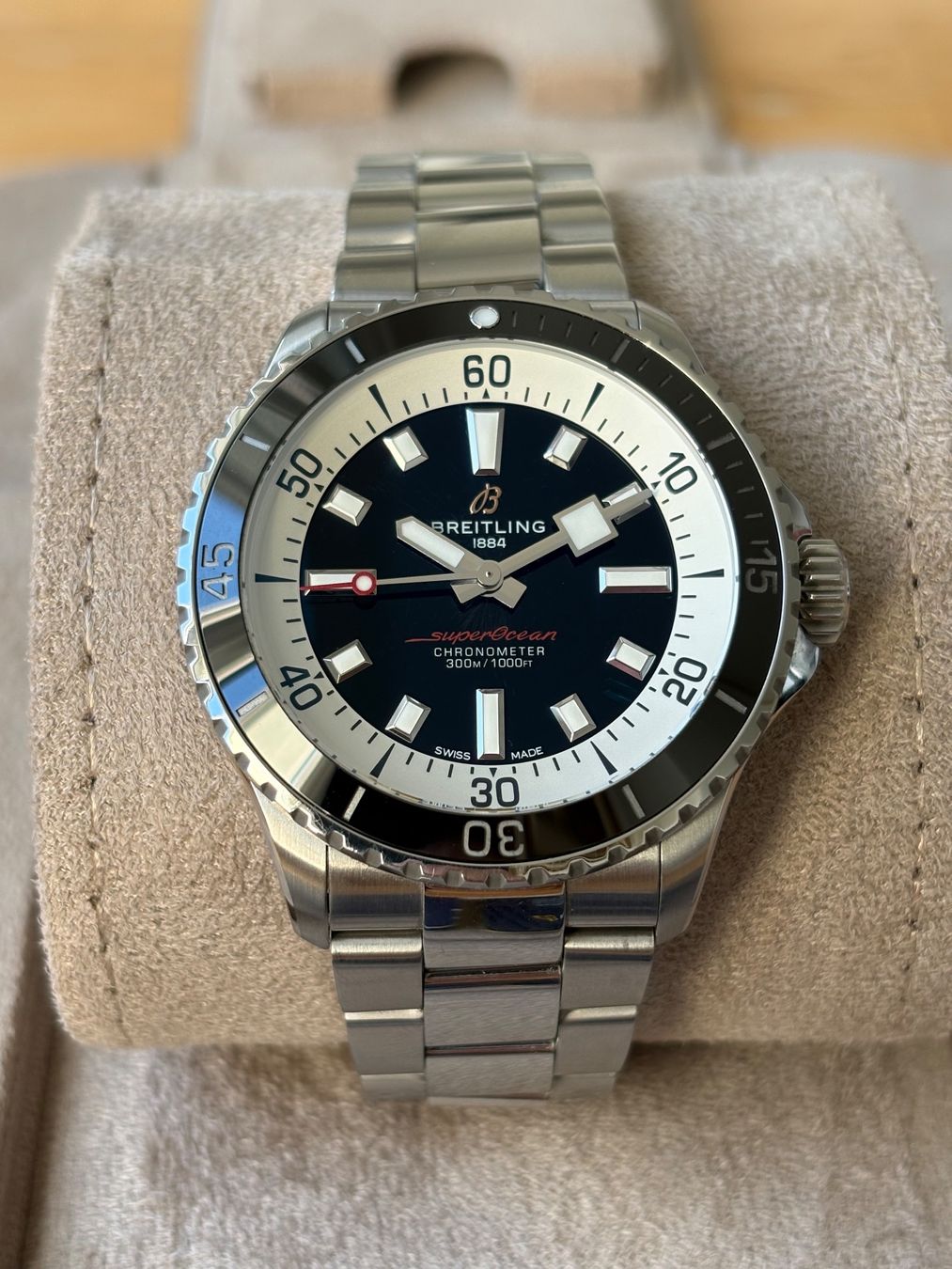 Breitling Orologi: Breitling Superocean Automatic 42 Fullset mit Garantie – Usato da Birsfelden venduto da Mynos