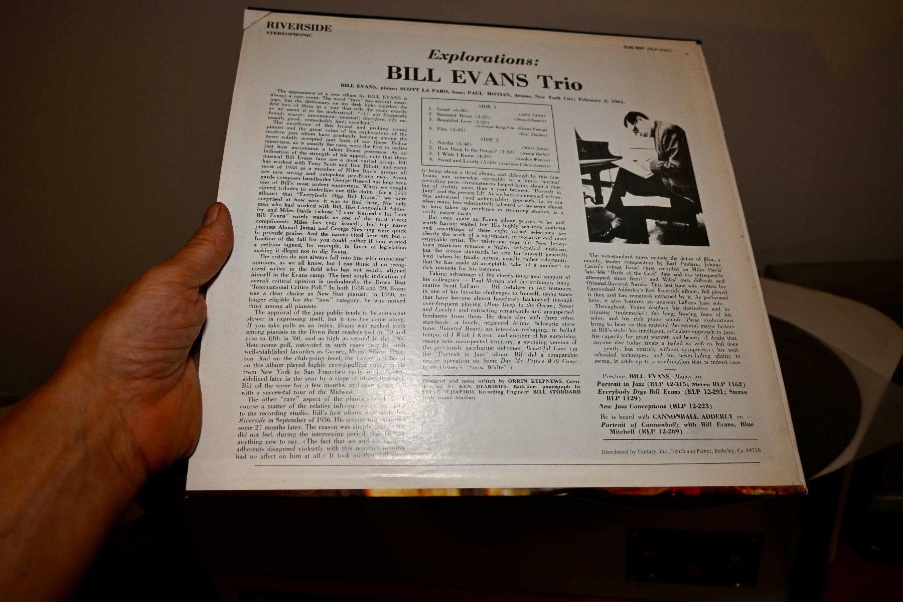 Schallplatten: Bill Evans Trio EXPLORATIONS VG++/Mint-! Original Jazz Class – Gebraucht aus Pfaffhausen von mono_rec 6