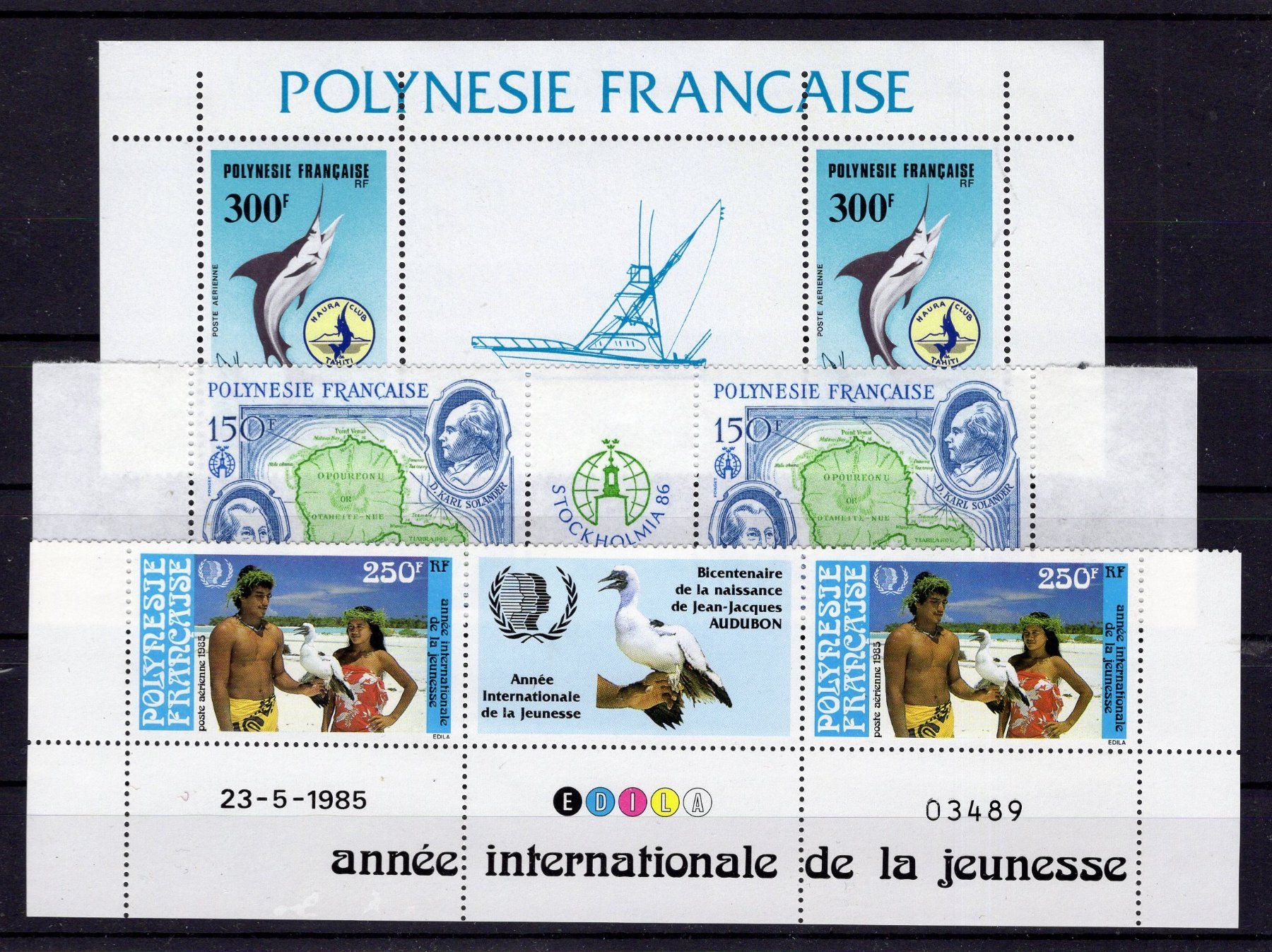 Alle Briefmarken: R5136  /  Polynésie 1985-1987 poste aérienne coins datés – Neu (gemäss Beschreibung) aus Ste-Croix von MONT-TAGNAC