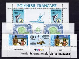 R5136  /  Polynésie 1985-1987 poste aérienne coins datés