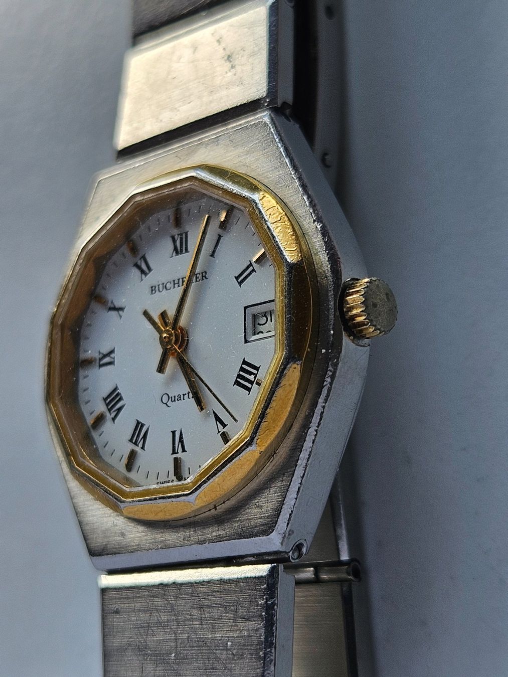 Bucherer Orologi: 558 Bucherer Date Quartz Damenuhr – Usato da Berikon venduto da mmm21 2
