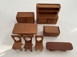 Vitali Holz Möbel Set f. Puppenhaus 8-teilig
