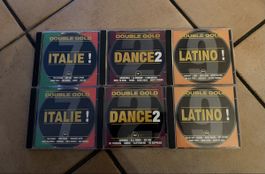 6 CD Double Gold Italie Dance Latino musica varia usato
