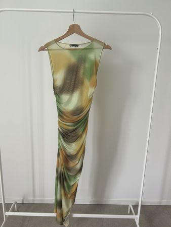 Vestito lungo colorato semi-trasparente 