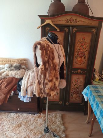 Steinmarder Zobel Pelz Weste M-L pelliccia fourrure