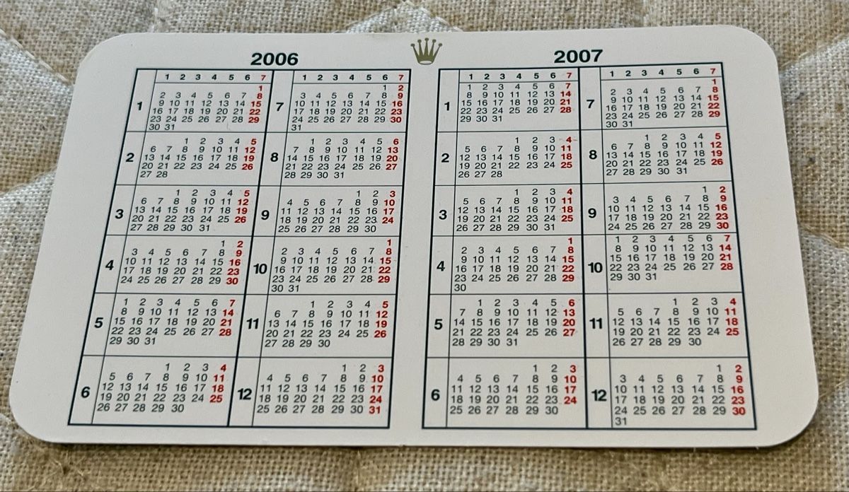 Rolex Orologi: Rolex Calendar 2006/2007 – Nuovo (secondo la descrizione) da St-Légier-Chiésaz venduto da candidog 1