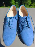 Derbies Richelieu Blancheporte peau de pêche, bleu T38