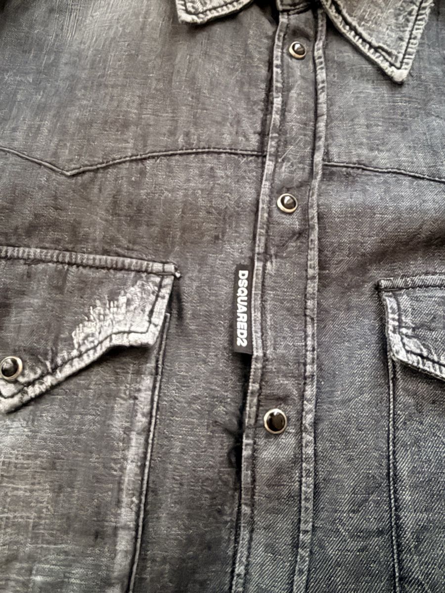 Dsquared2 Camicie: Dsquared2  graues denim Hemd Gr. 52 - NEU – Nuovo e nell'imballaggio originale da Zürich venduto da MyWardrobe 1