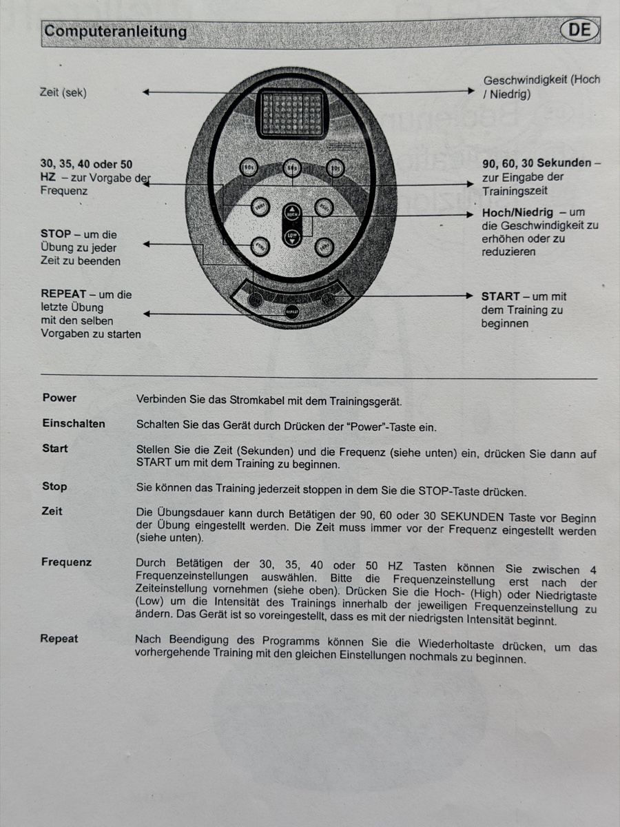 Wellcraft Hometrainer: Vibrationsplatte (Power Plate like) – Gebraucht aus Horgen von roligraf 8