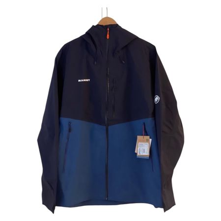 Mammut Alto Guide HS Hooded Mens Outdoor Jacket Bleu - M