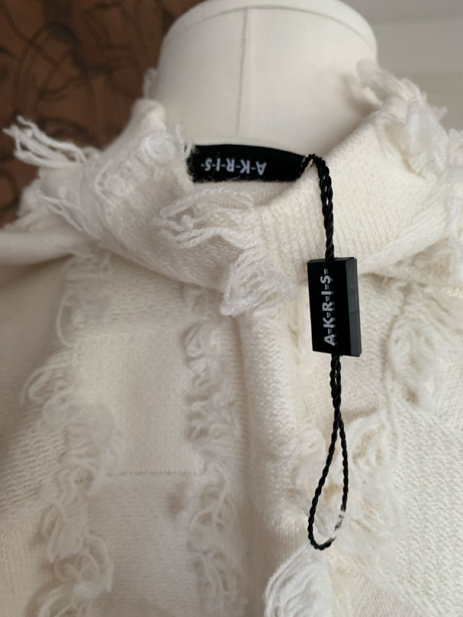 Akris Maglioni & Felpe: AKRIS-Exklusiver Pullover mit Fransen, 100% Kaschmir-NP 1990 – Nuovo (secondo la descrizione) da Luzern venduto da designluzern 5