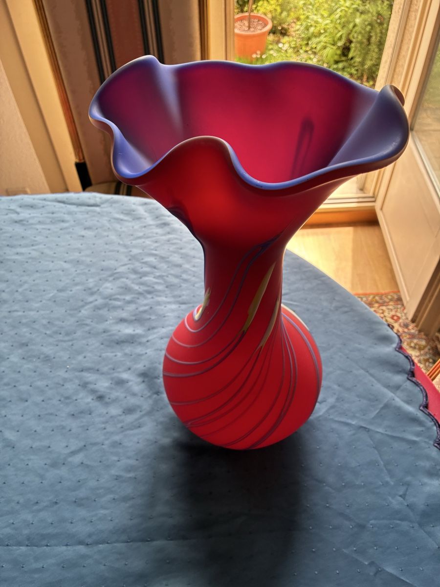 Vasi & Recipienti: Grosse Glasvase rot – Usato da Dornach venduto da Rosengarten 2