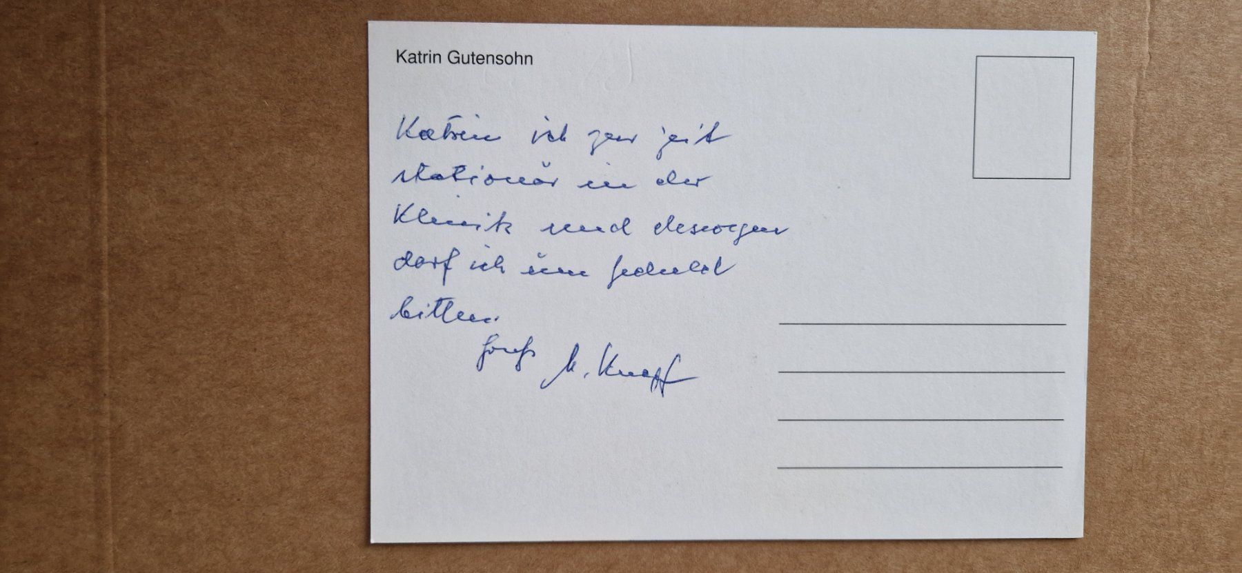 Autogramme: Katrin Gutensohn - handsigniert sk – Gebraucht aus Menziken von Autogramme 1