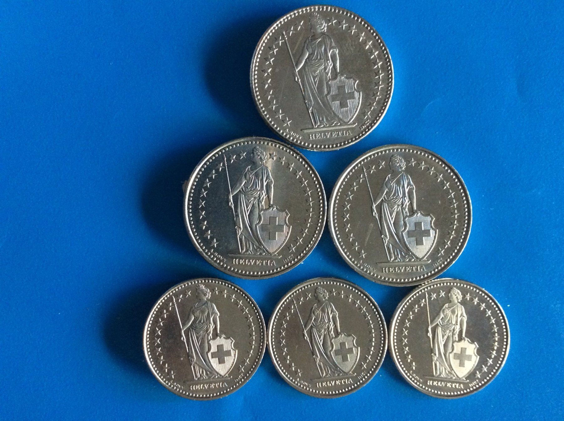 Tutti le monete: 2 + 1 francs  2018-2019-2020  Belles – Usato da Genève venduto da pie_fh2d 1