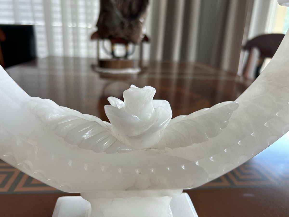 Bougeoirs: Armleuchter, Alabaster, Top Zustand – D'occasion à Heiligkreuz (Mels) par Oldtimerfan03 1