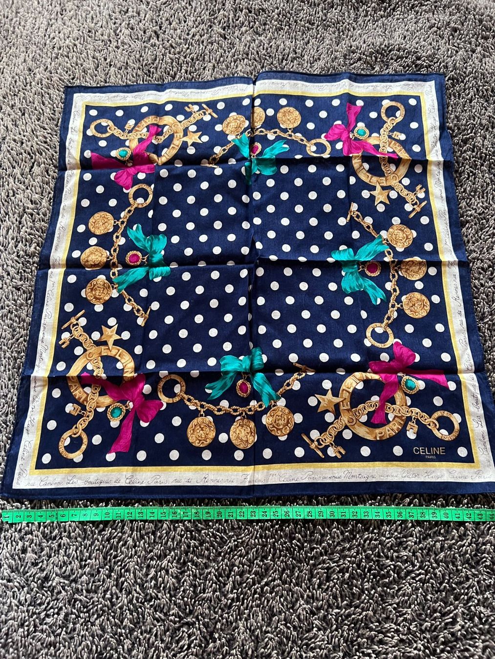Celine Foulards, Tücher & Schals: CELINE Paris Polka Dot Tuch 46x46 – Gebraucht aus Winterthur von Dejv 3