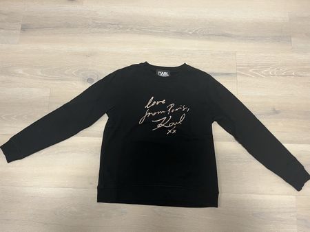 Sweater Karl Lagerfeld mit rosé Glitzeraufschrift XS neu