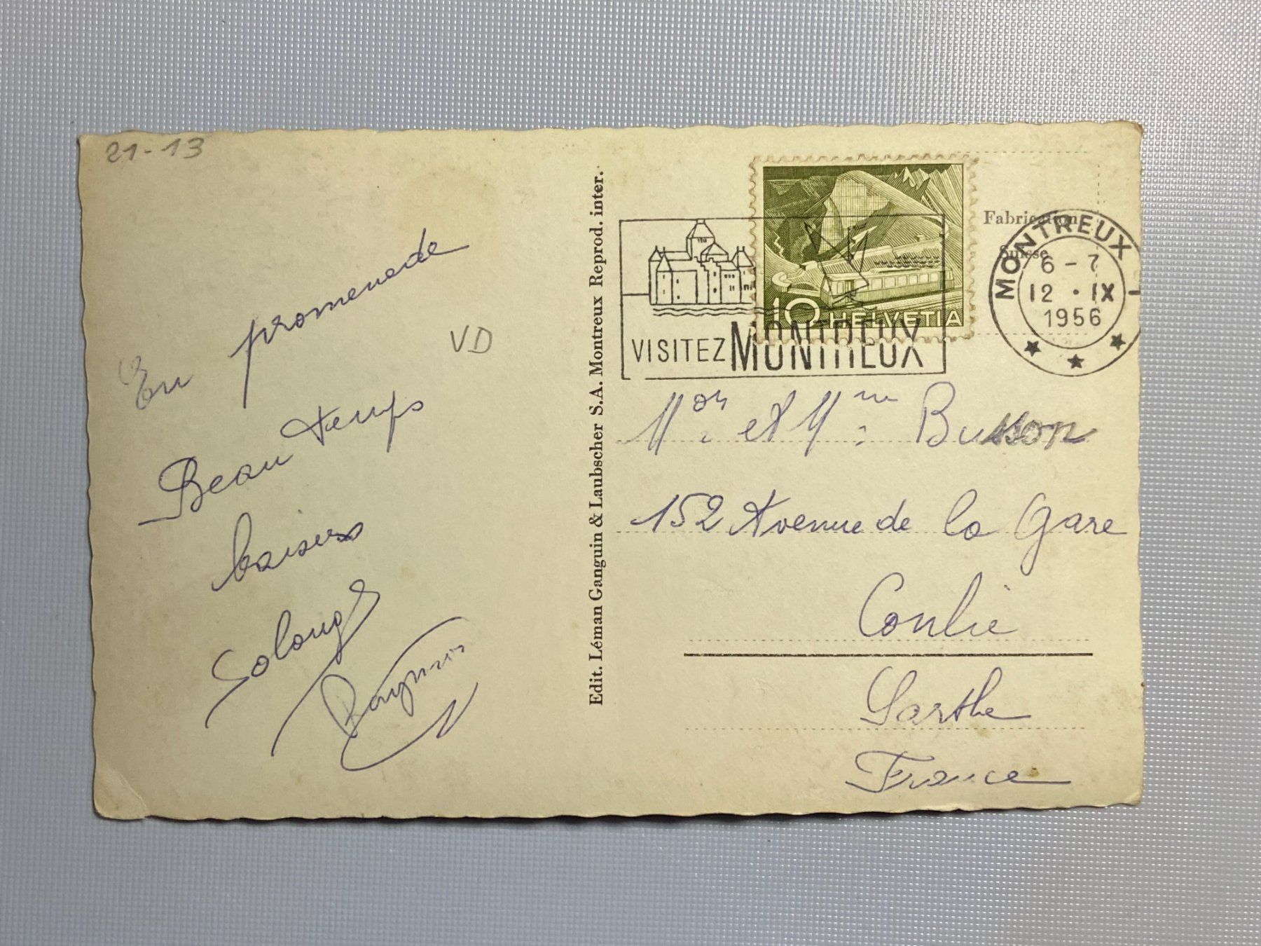 Ansichtskarten: Montreux - Territet – Gebraucht aus Steg VS von danwer74 1