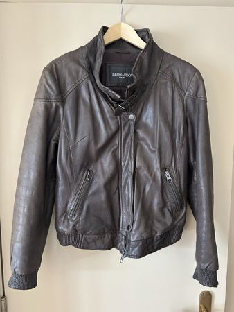 Braune Vintage Lederjacke Leonardo, Grösse L, Top! 50