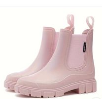 Neue robuste rosa Gummistiefel, Grösse 39