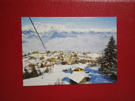 Nendaz Station Luftseilbahn Winter Berner Alpen