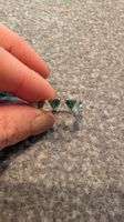 Swarovski Ring mir grünen Kristallen