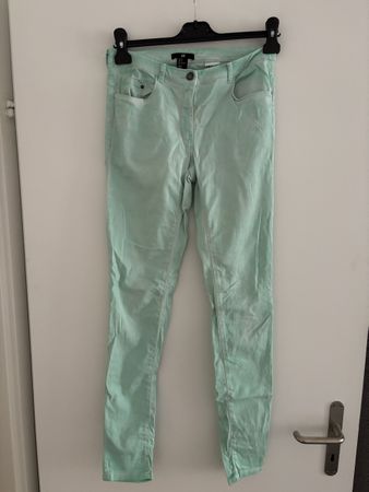 Mintgrüne Skinny Jeans von H&M