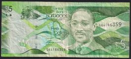 Barbados 5 Dollars 2013