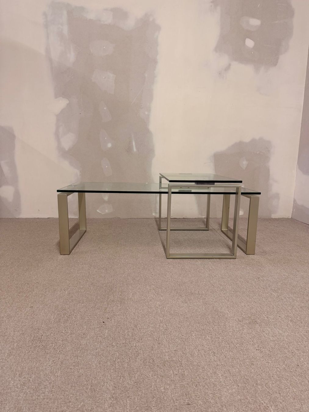 Tavoli: 2er Set Coffee Table Couchtisch Kombination aus Glas/ Metall – Usato da Rickenbach ZH venduto da Der-Insider 4