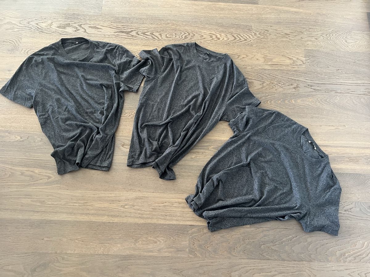 C&A T-shirt: 3 Shirts schwarz-meliert, Grösse L – Usato da Meierskappel venduto da schoene_dinge 1