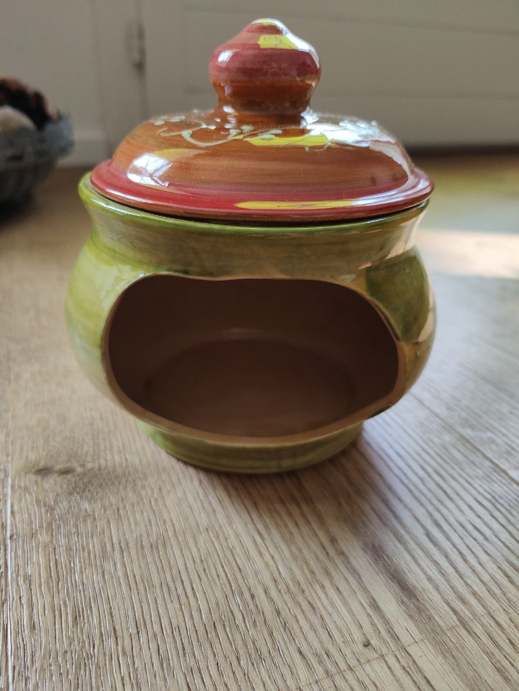 Komplettküchen: Keramiktopf/Schwammhalter, handbemalt, neu – Neu und originalverpackt aus Steinhausen von krone09 1