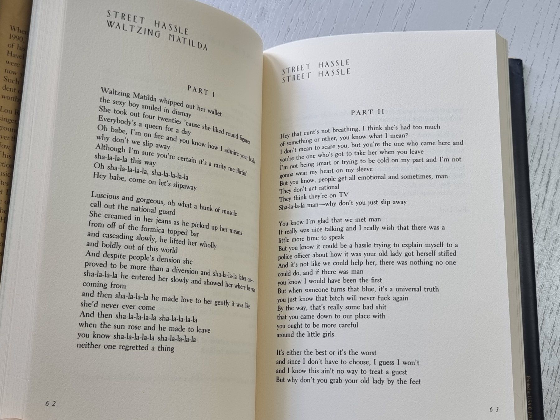 Livres: Lou Reed : Between Thought and Expression Selected Lyrics – D'occasion à Villigen par Tschachtlan 7