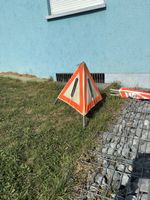 Warnpyramide faltbar orange Baustellensicherung gebraucht