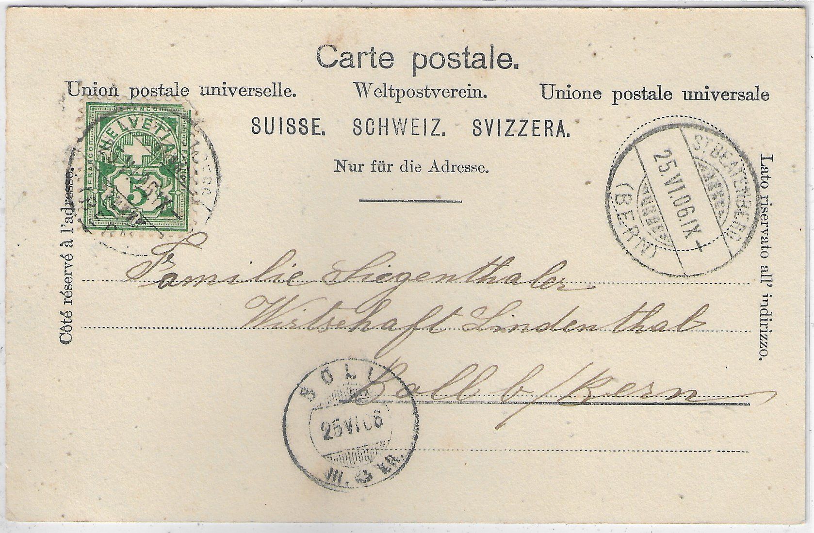Cartoline postali: St. Beatenberg - Wirtschaft Feuz - animee – Usato da Ettingen venduto da Kartenplanet 1
