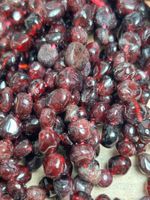 Strang echte Granat Nuggets / stone 6-8 mm