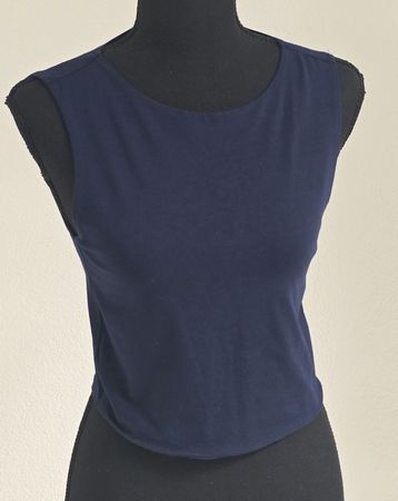Damen Crop Top Stradivarius dunkelblau Grösse L 