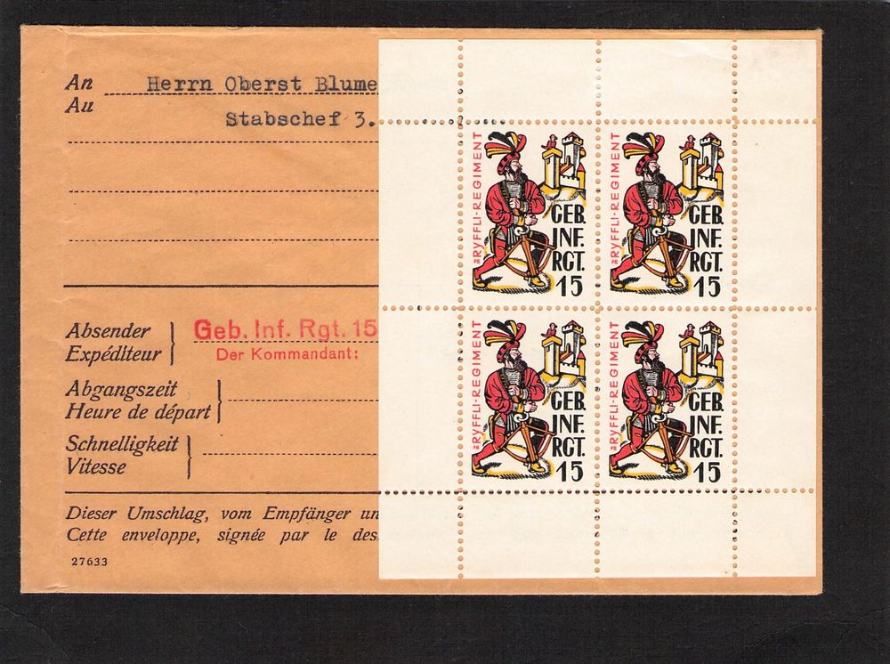 Ganzsache Geb. Inf. RGT. 15 Kaufen auf Ricardo