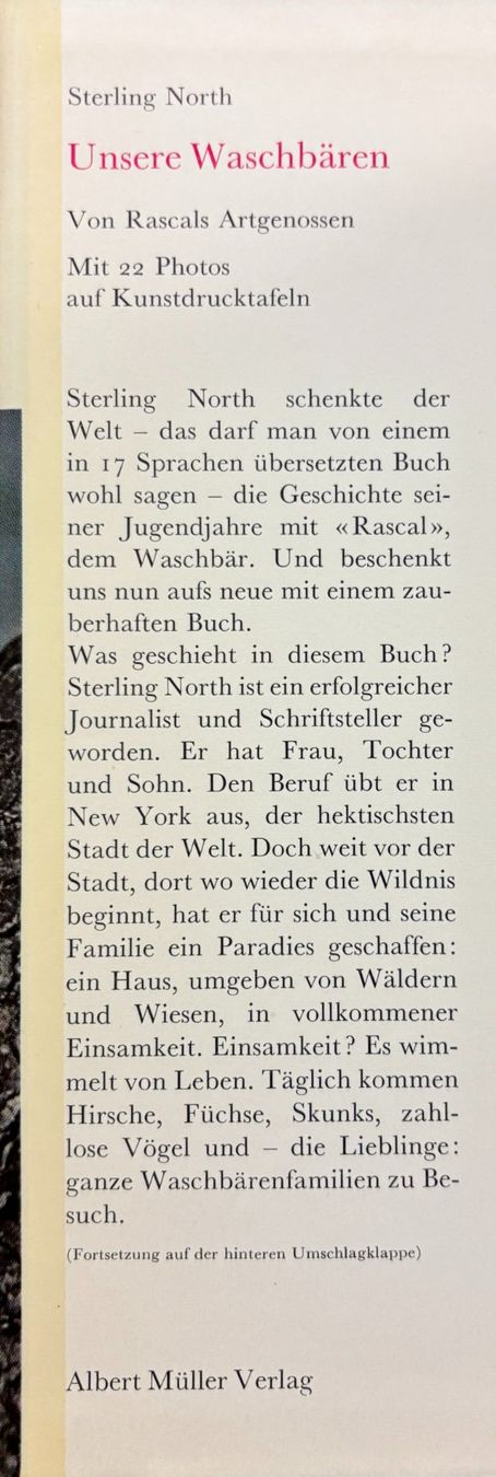 Libri: Sterling North, Unsere Waschbären – Nuovo (secondo la descrizione) da Sarnen venduto da Livres 2