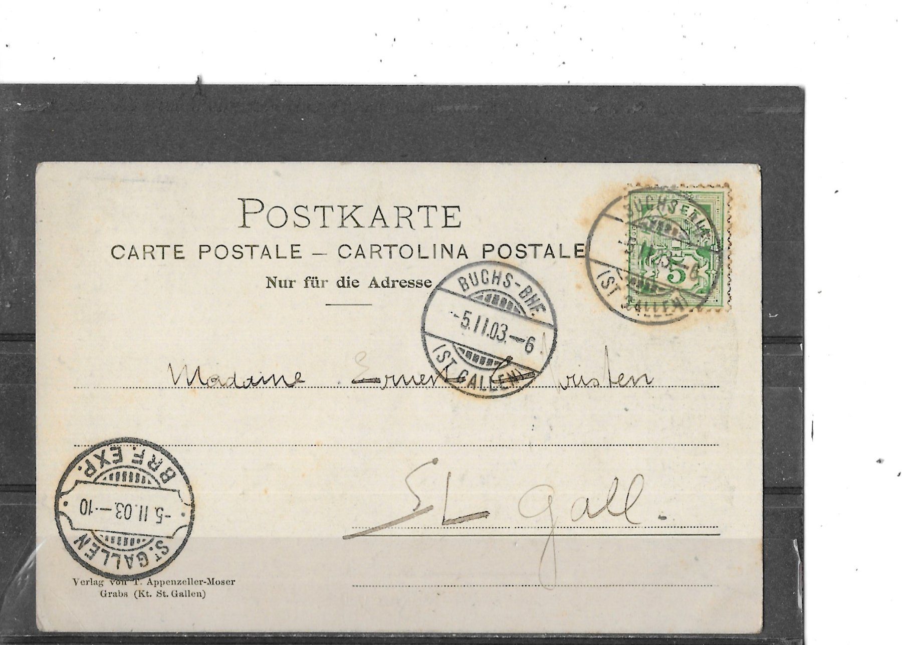 Cartes postales: SG Werdenberg 1903 – D'occasion à Schocherswil par Wilare 1