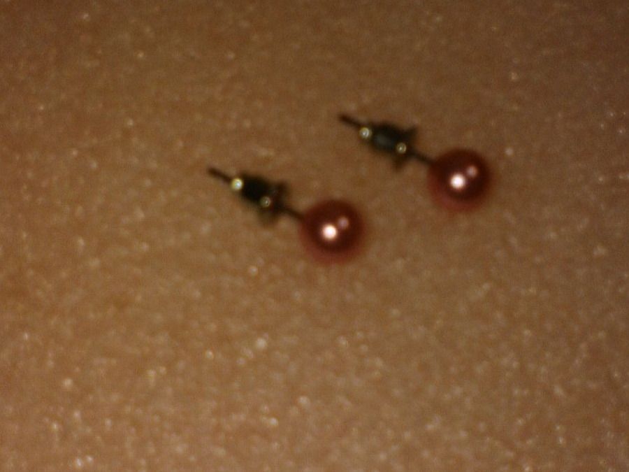 Ohrringe & -stecker: modeschmuck ohrringe,,künstliche perlen,,hellroserot – Neu (gemäss Beschreibung) aus Basel von bijoutrie_4