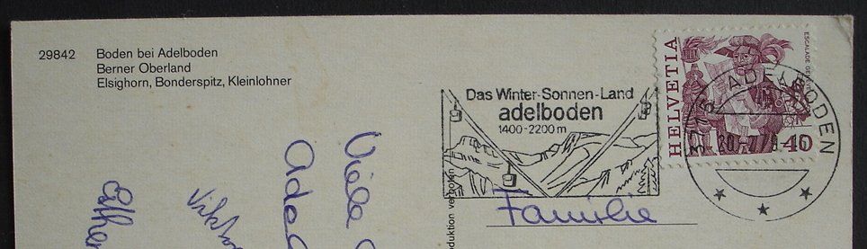 Ansichtskarten: BODEN bei ADELBODEN Wintersport – Gebraucht aus Jona von philajona 1