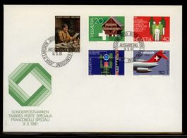 1981, FDC, Sonderpostmarken I (Nr. 649–653)
