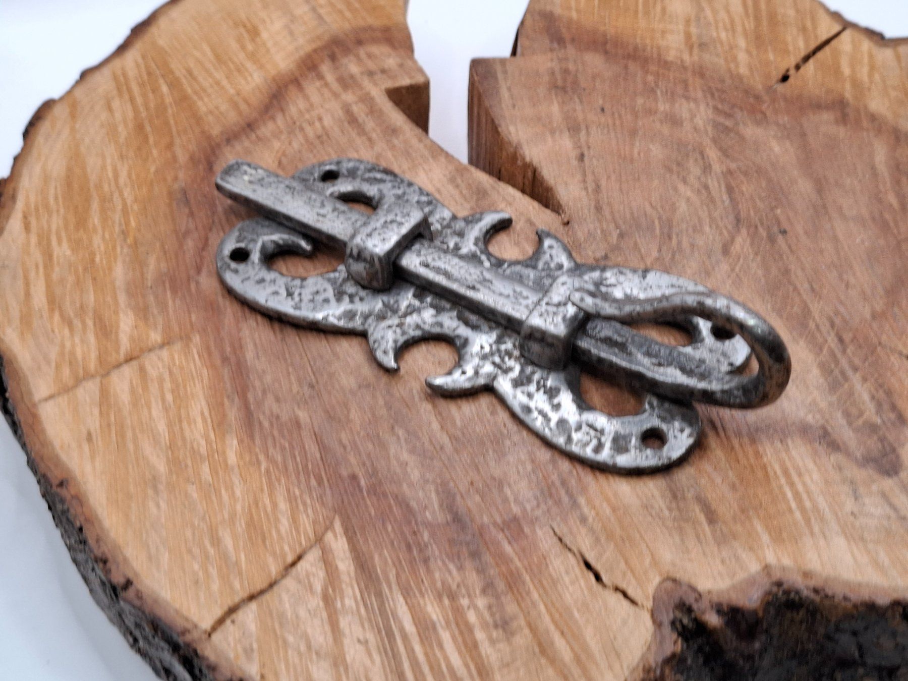 Schlösser: 1 schöner antiker Stossriegel 15.5cm, Eisen (4054#MBS3) – Gebraucht aus Baar von rocca268 1