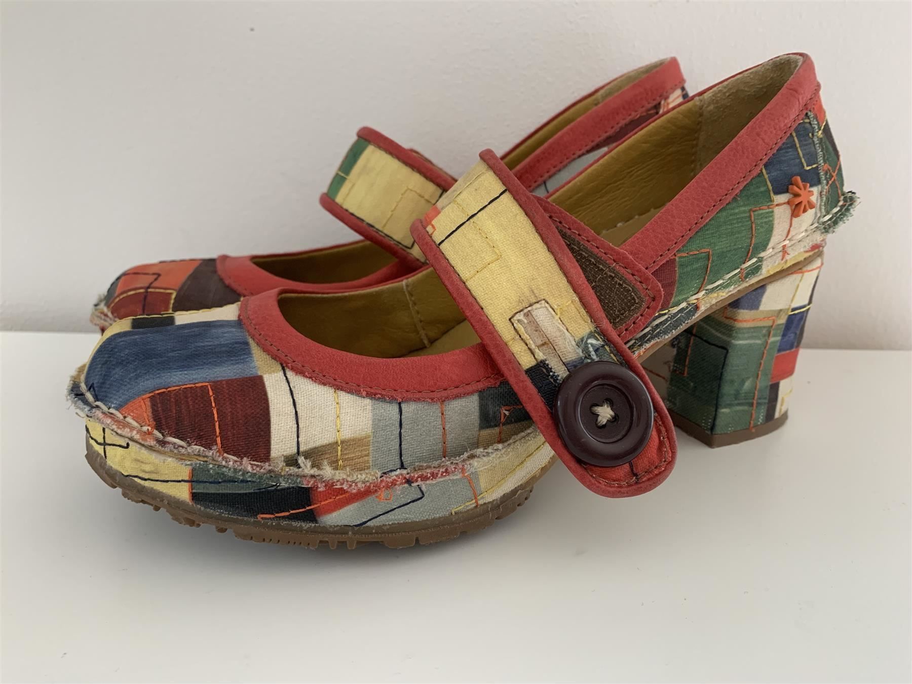 Art Scarpe da donna: ART schönste bunte Patchwork Pumps Gr 41 – Nuovo (secondo la descrizione) da Meiringen venduto da luanik